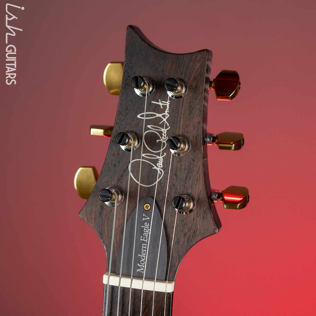 2022 PRS Wood Library Modern Eagle V 10 Top Quilt Charcoal Brazilian Rosewood