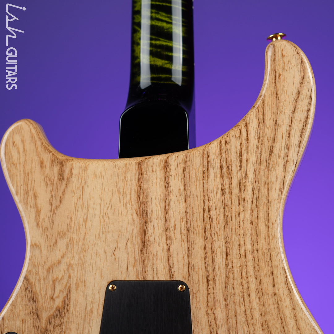 2022 PRS Wood Library Modern Eagle V 10-Top Quilt Jade Green Smoked Burst Wrap