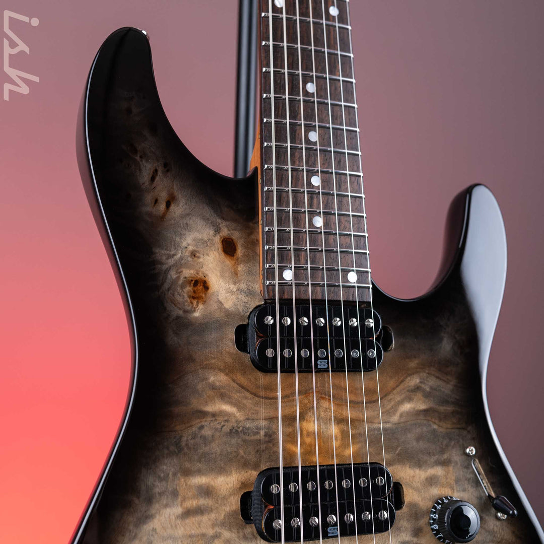 2024 Ibanez Premium AZ427P1PB 7-String Charcoal Black Burst