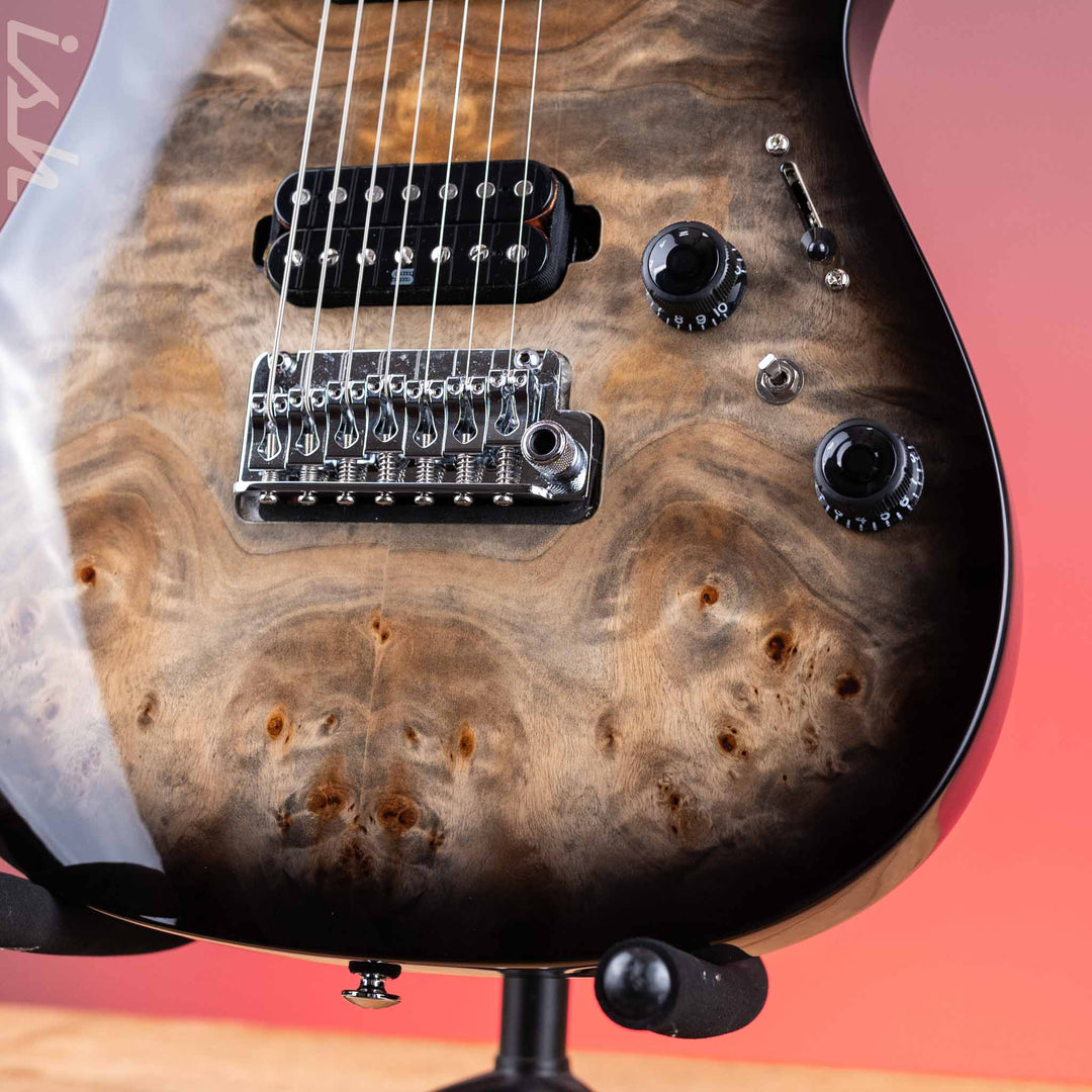 2024 Ibanez Premium AZ427P1PB 7-String Charcoal Black Burst