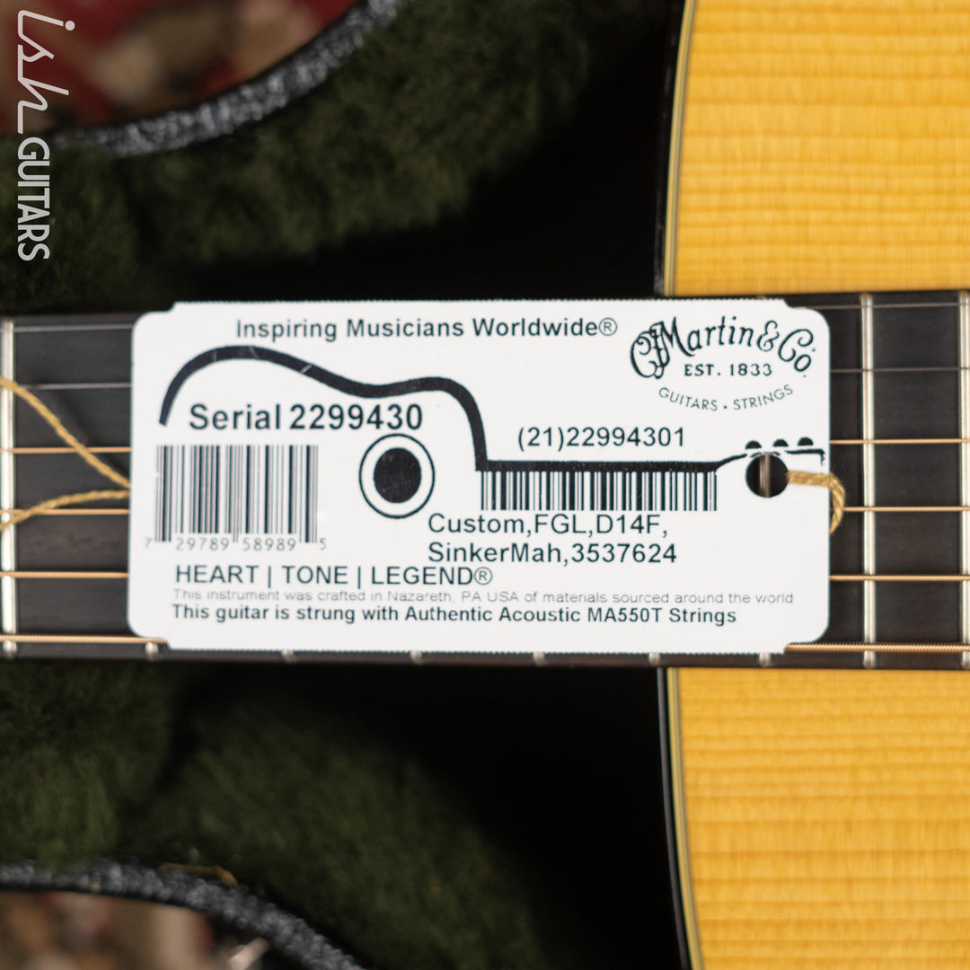 2019 Martin Custom Shop D-18 Dreadnaught Natural Adirondack Spruce