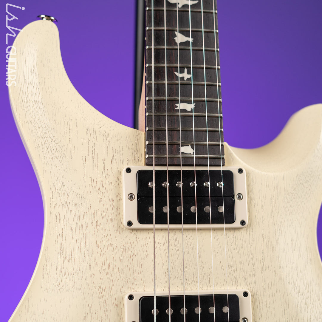 PRS CE 24 Standard Satin Electric Guitar Antique White Demo