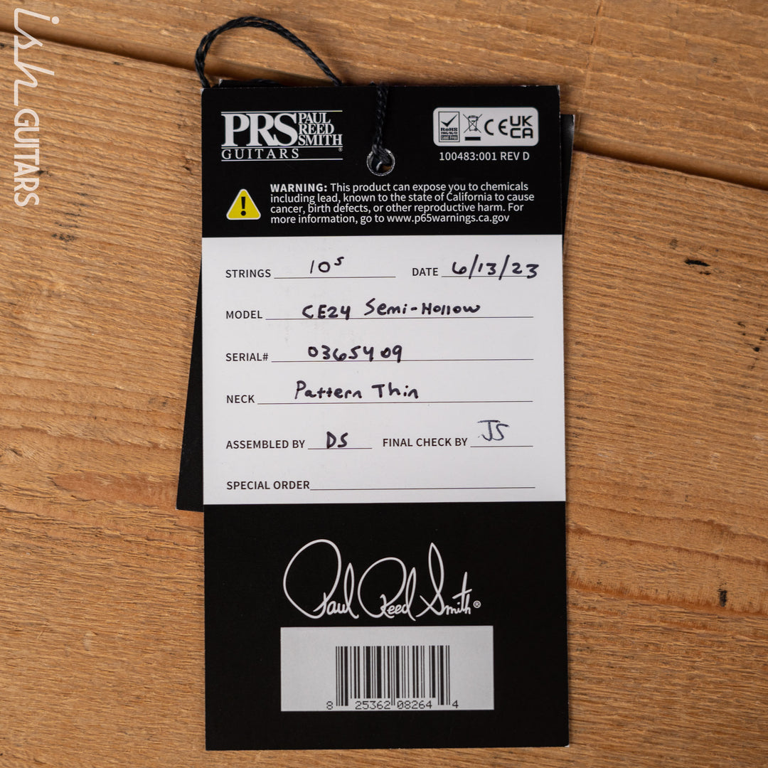 PRS CE 24 Semi-Hollow Eriza Verde