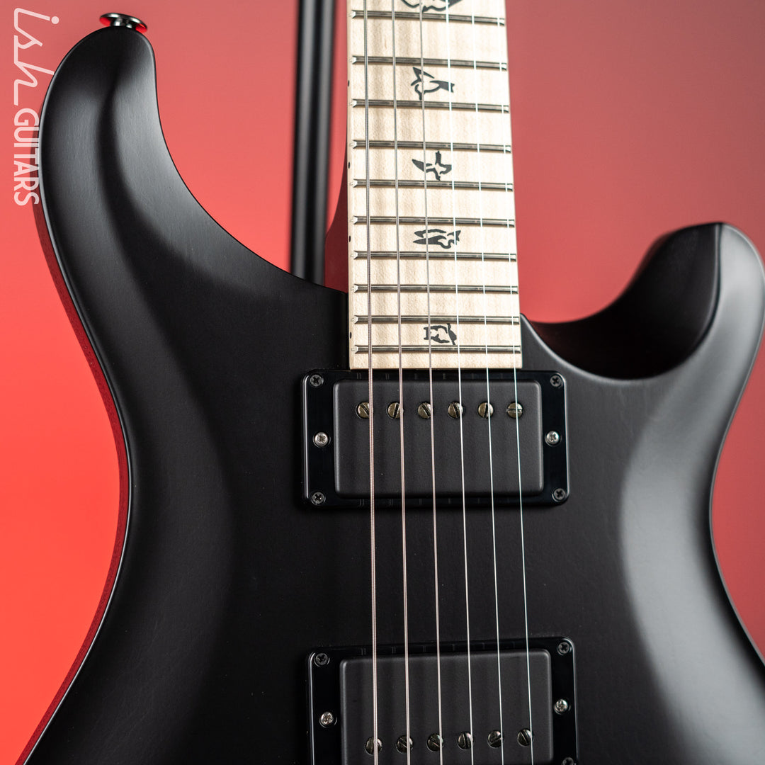 PRS Dustie Waring Signature CE 24 Hardtail Custom Color Black Top/Back Satin Nitro