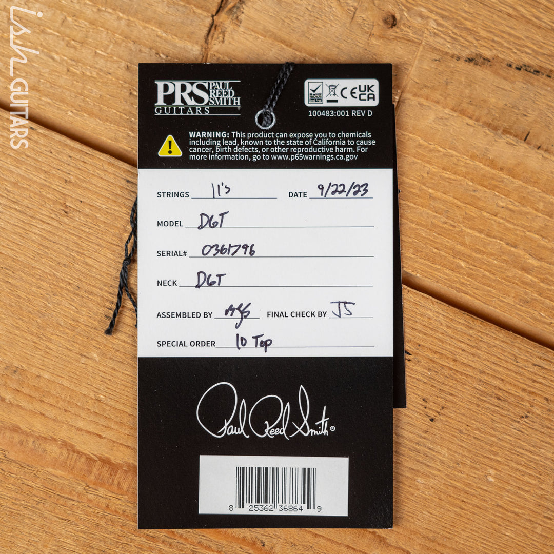PRS DGT David Grissom 10-Top Aquamarine