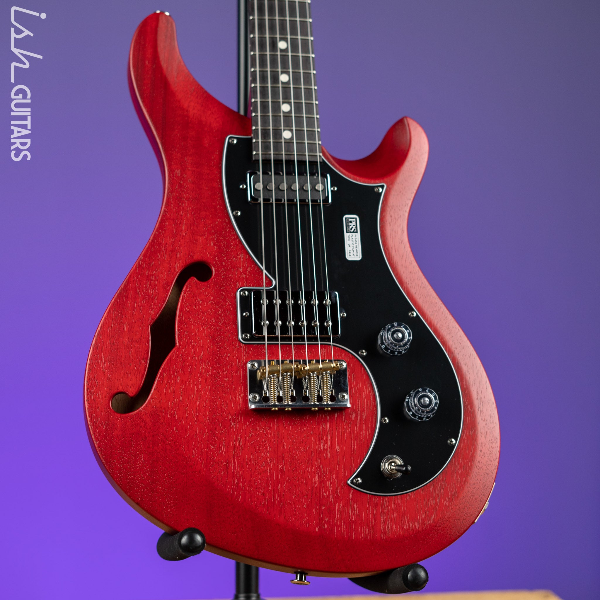 PRS S2 Vela Semi-Hollow Satin Vintage Cherry – Ish Guitars