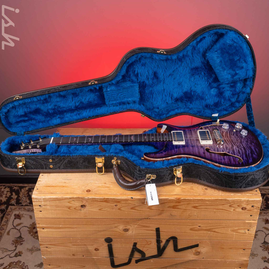 2024 PRS Employee Beverly Fowler Hollowbody II 594 Piezo 1-Off Aqua Violet Smokeburst