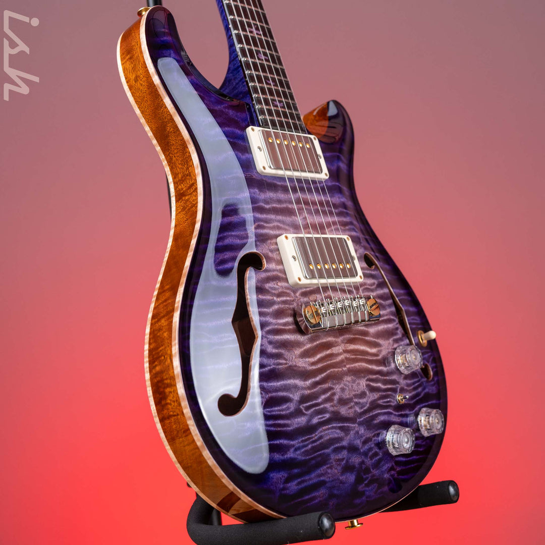 2024 PRS Employee Beverly Fowler Hollowbody II 594 Piezo 1-Off Aqua Violet Smokeburst