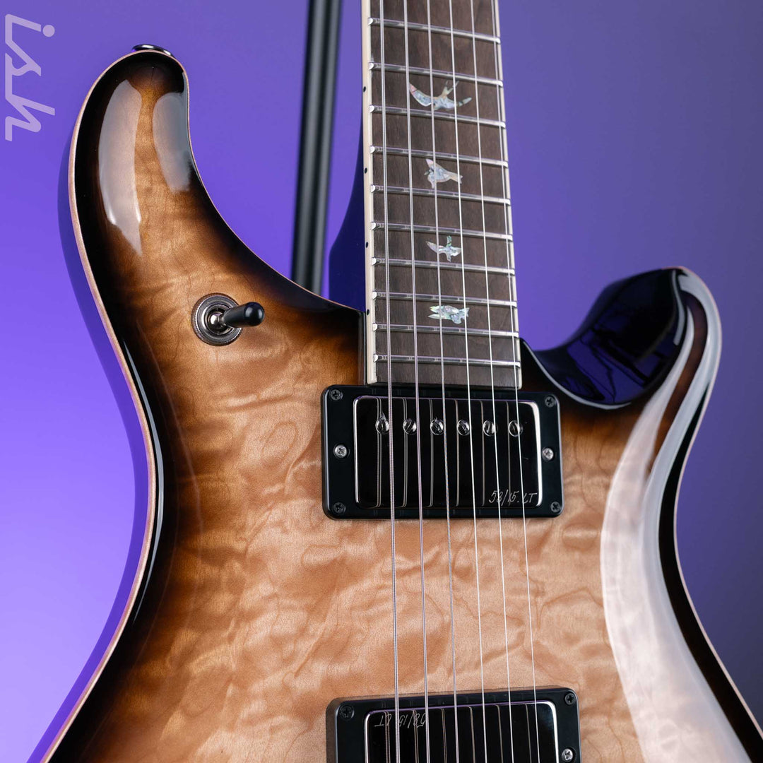 PRS McCarty 594 Wood Library 10-Top Natural w/ Black Smoked Wrap Burst
