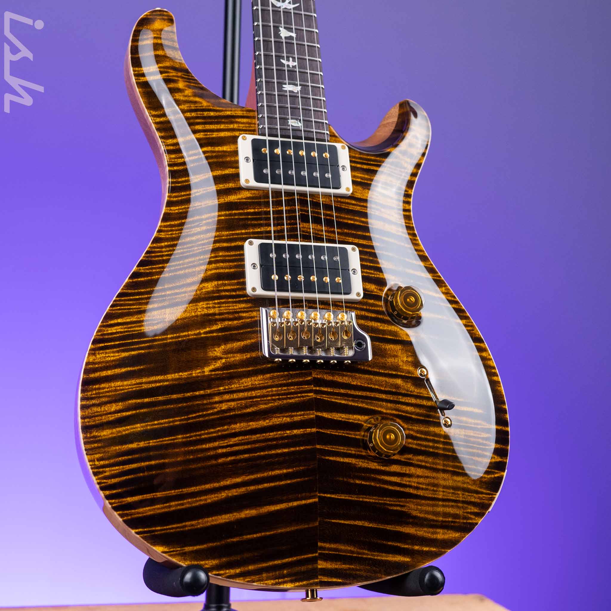 2024 PRS Custom 24 10-Top Electric Guitar Yellow Tiger – Ish Guitars