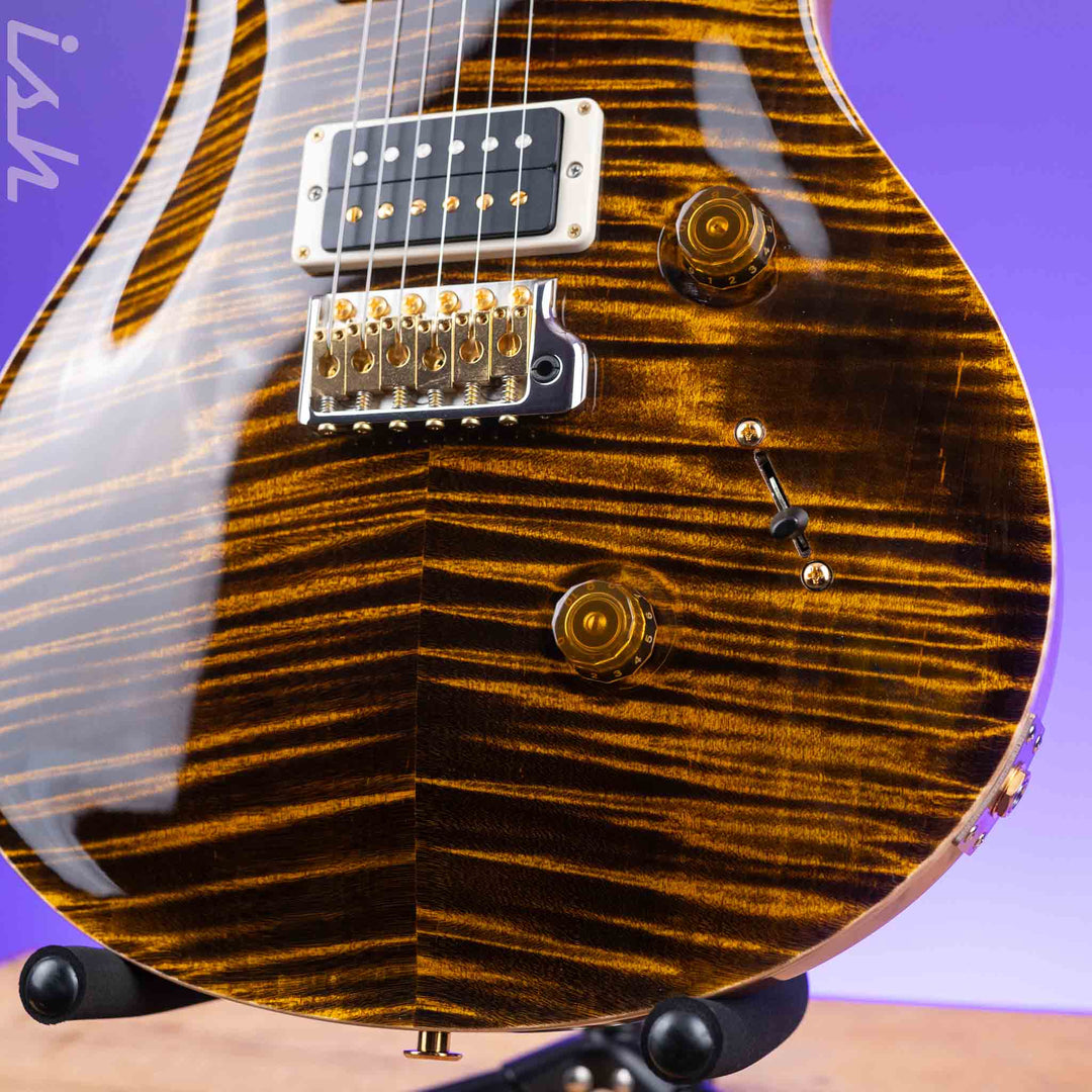 2024 PRS Custom 24 10-Top Electric Guitar Yellow Tiger