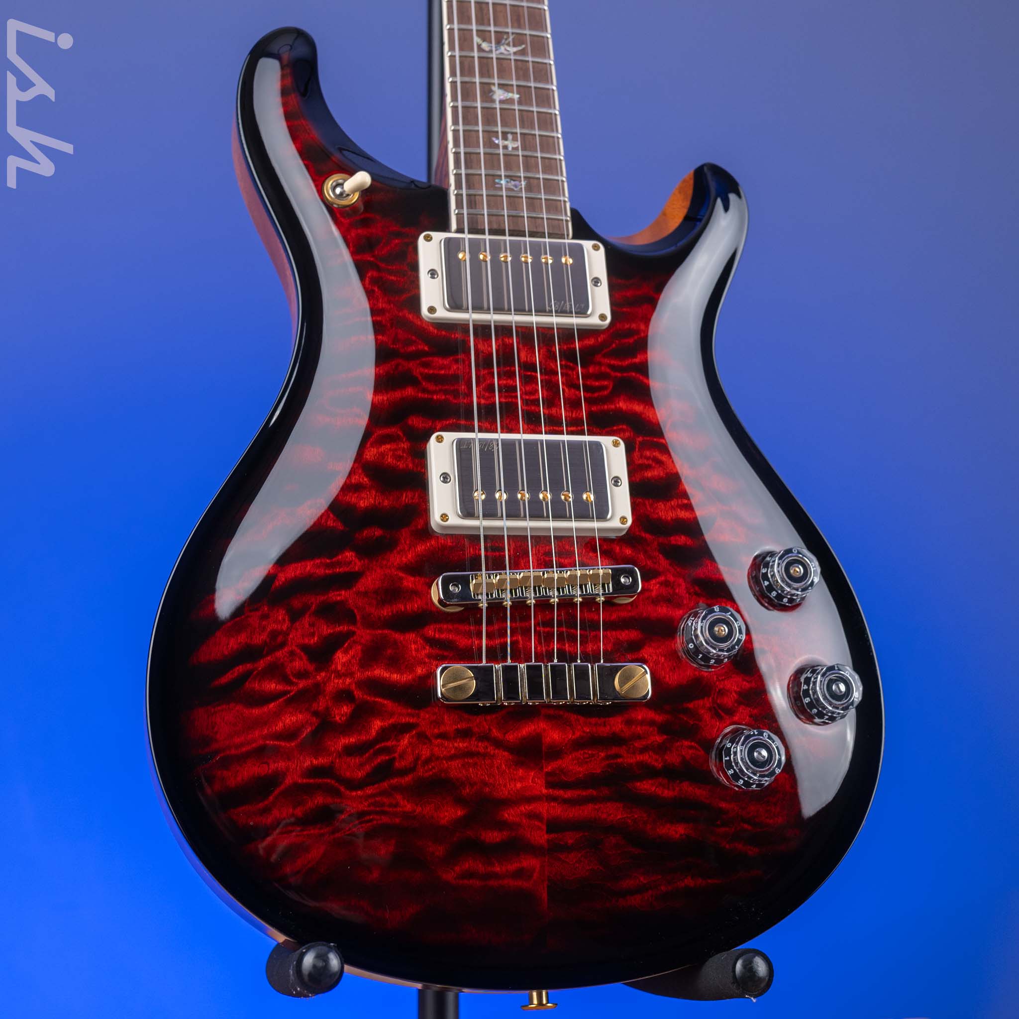 PRS Wood Library McCarty 594 Quilt 10-Top Brazilian Fire Red Burst