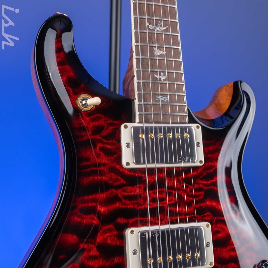 PRS Wood Library McCarty 594 Quilt 10-Top Brazilian Fire Red Burst