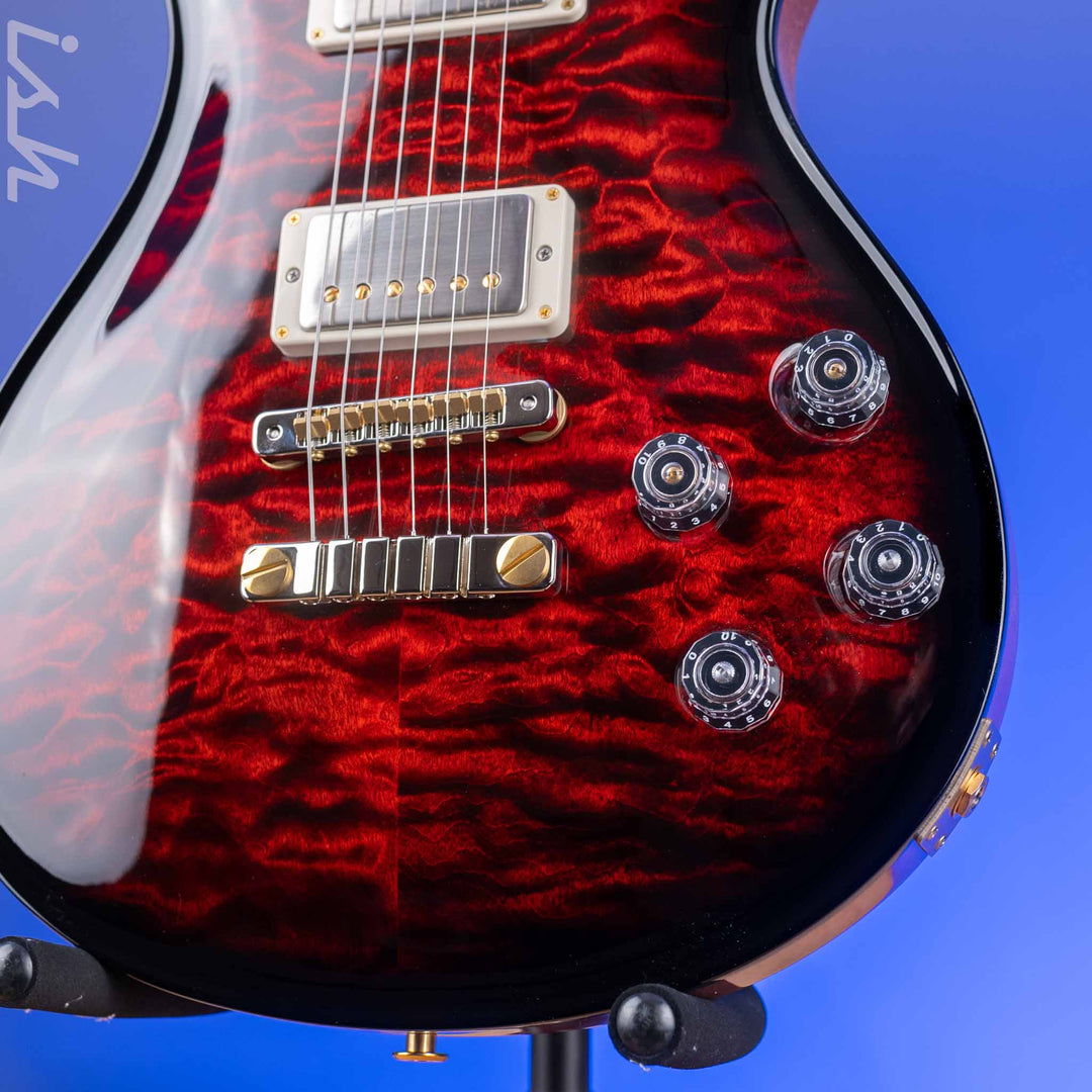 PRS Wood Library McCarty 594 Quilt 10-Top Brazilian Fire Red Burst