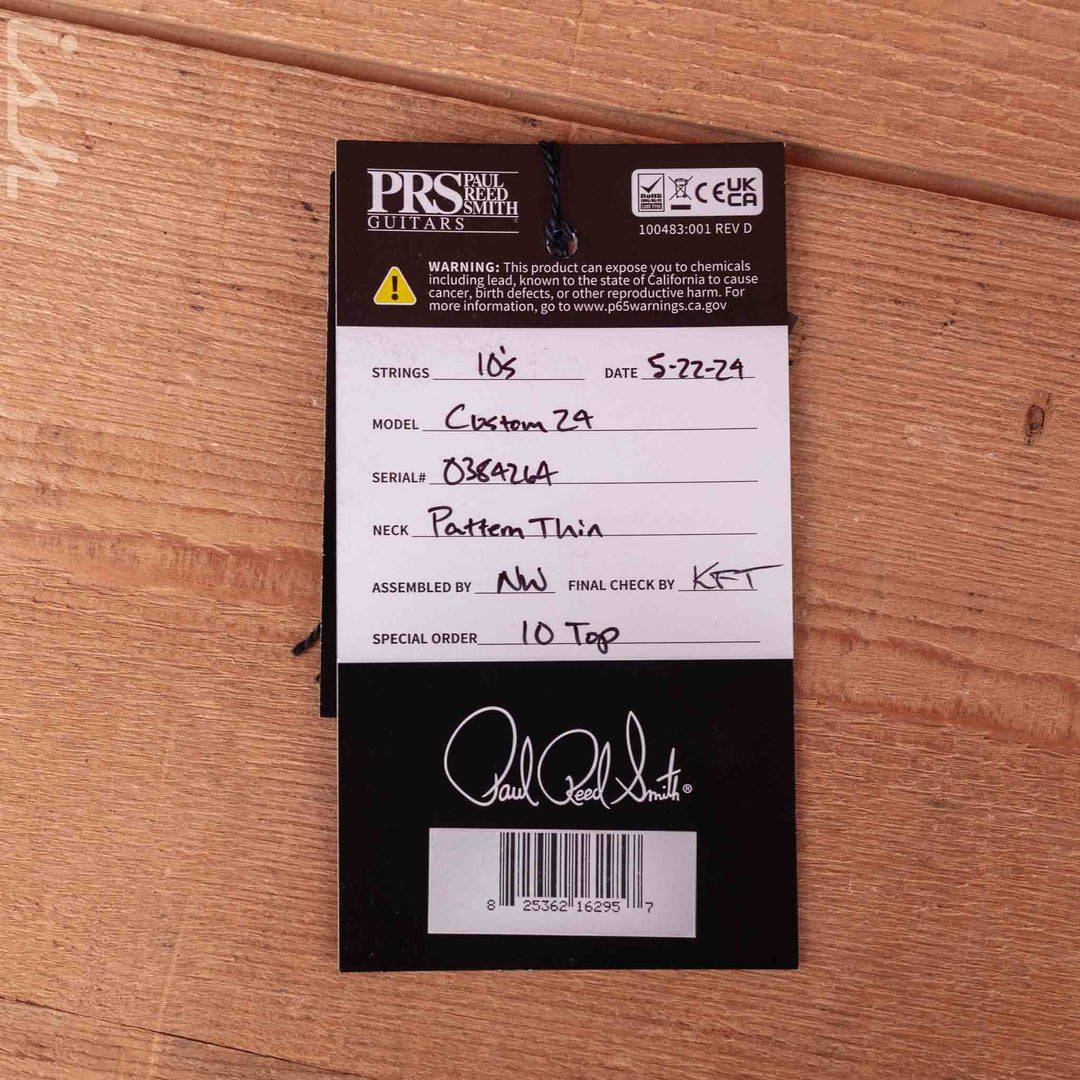 PRS Custom 24 10-Top Electric Guitar Carrol Blue Demo