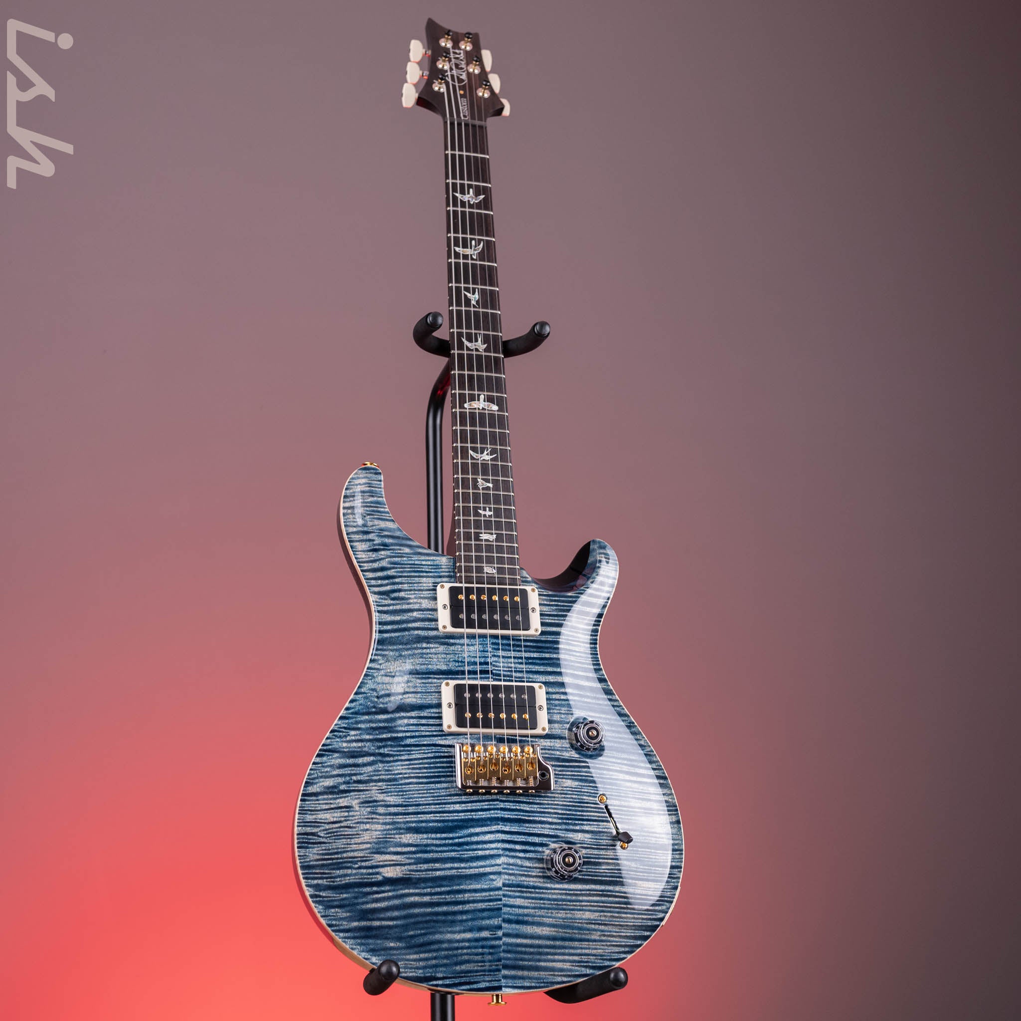 PRS Custom 24 10-Top Electric Guitar Faded Whale Blue Demo – Ish