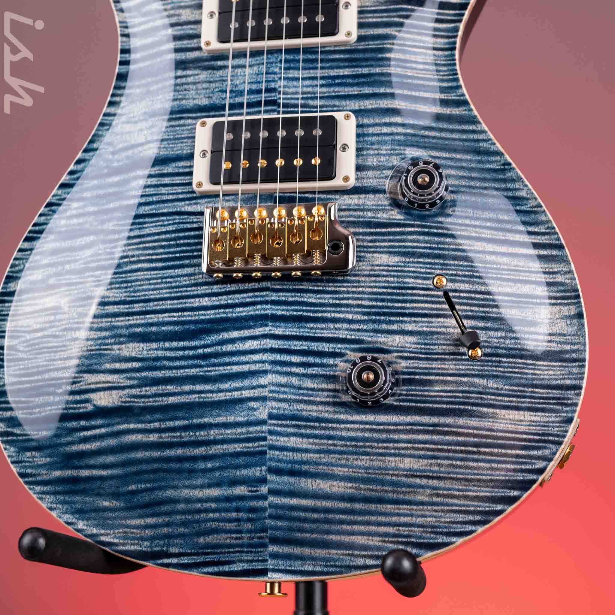PRS Custom 24 10-Top Electric Guitar Faded Whale Blue Demo – Ish