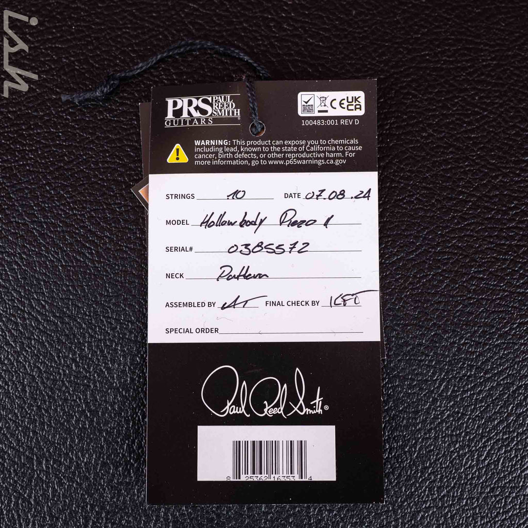 PRS Hollowbody II Piezo Electric Guitar Faded Blue Jean