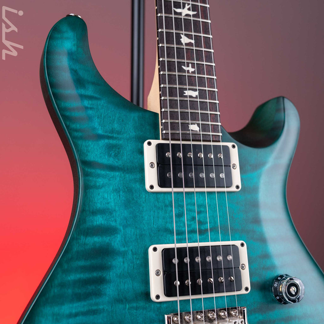PRS CE 24 Electric Guitar Iris Blue Smoked Wrap Burst (Satin) Demo