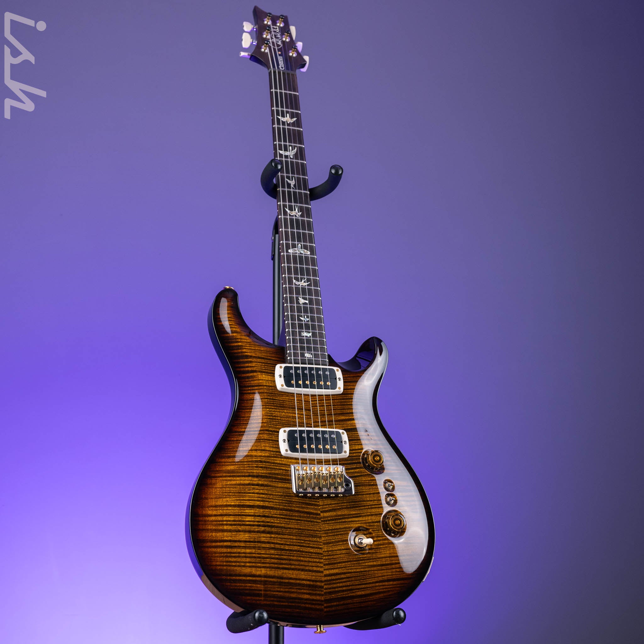 PRS Custom 24-08 10-Top Black Gold Wraparound Burst – Ish Guitars