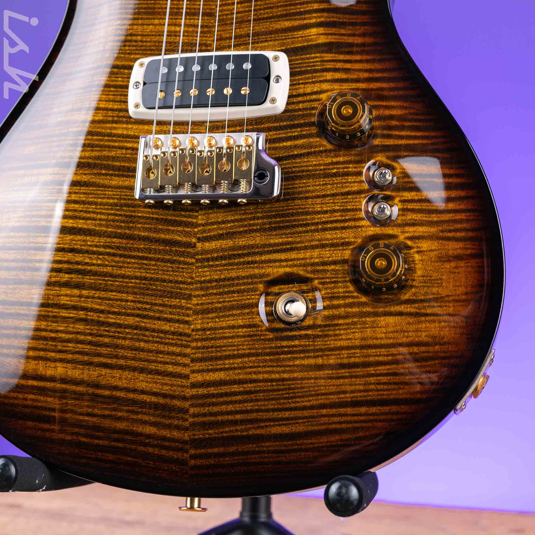 PRS Custom 24-08 10-Top Black Gold Wraparound Burst