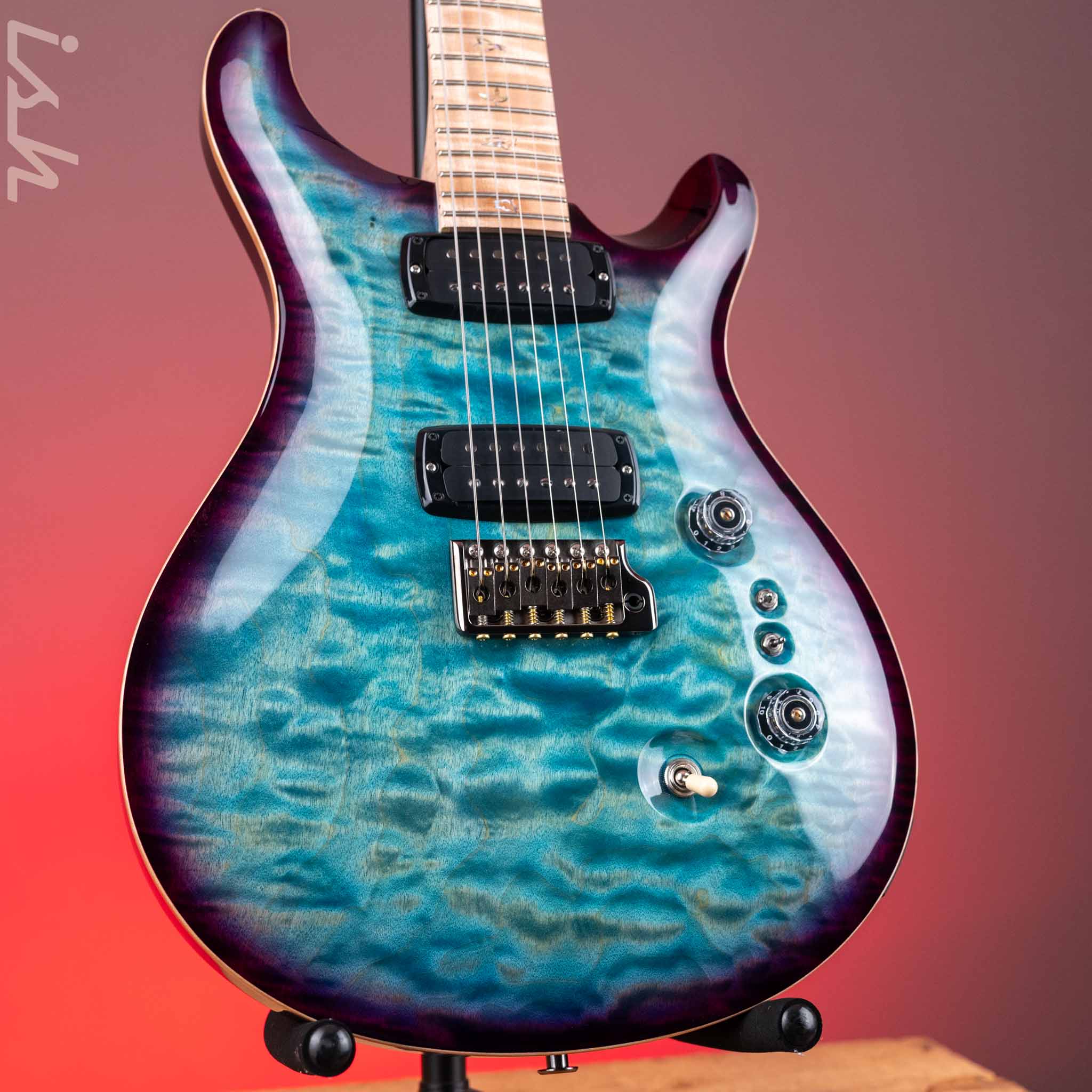 PRS Wood Library Custom 24-08 10-Top Aquableux Purple Burst – Ish