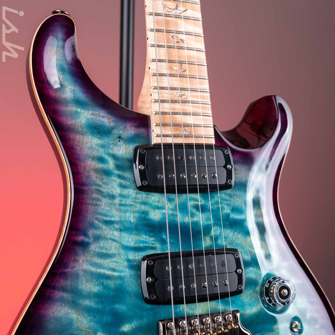 PRS Wood Library Custom 24-08 10-Top Aquableux Purple Burst