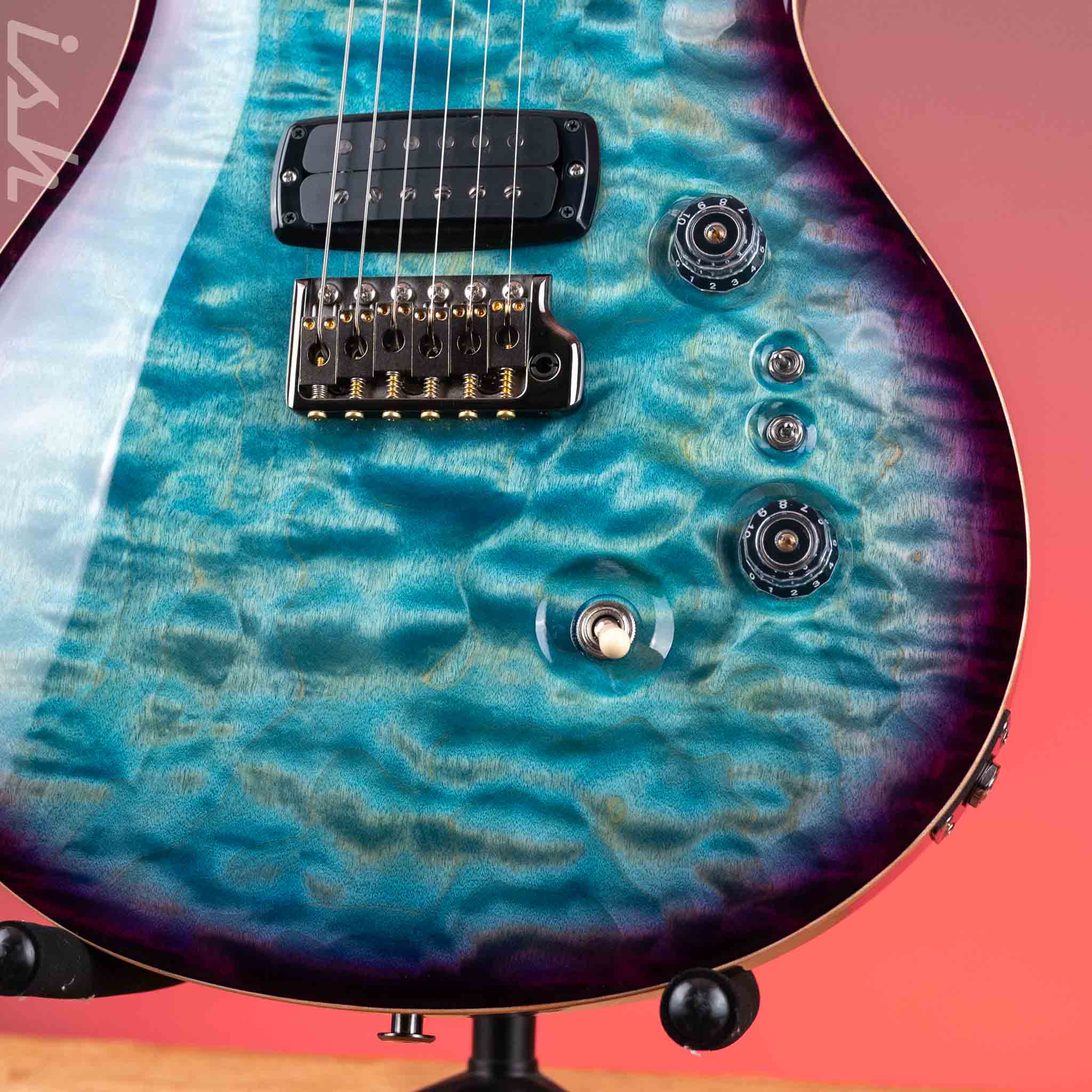 PRS Wood Library Custom 24-08 10-Top Aquableux Purple Burst – Ish