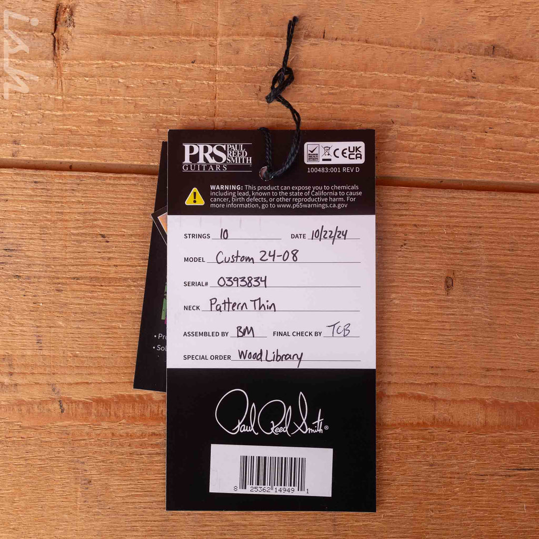 PRS Wood Library Custom 24-08 10-Top Quilt Purple Mist