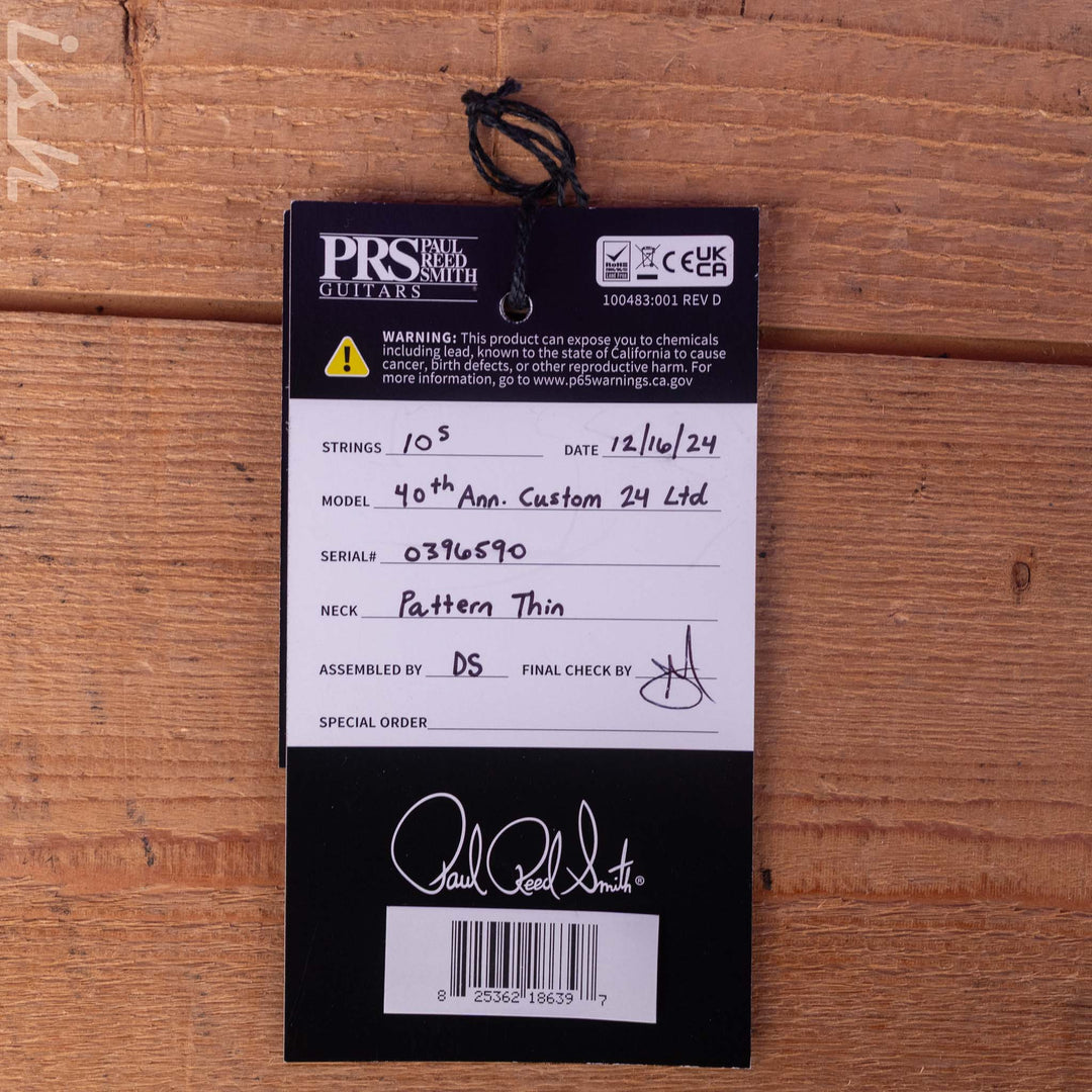 PRS Custom 24 40th Anniversary Tiger Eye