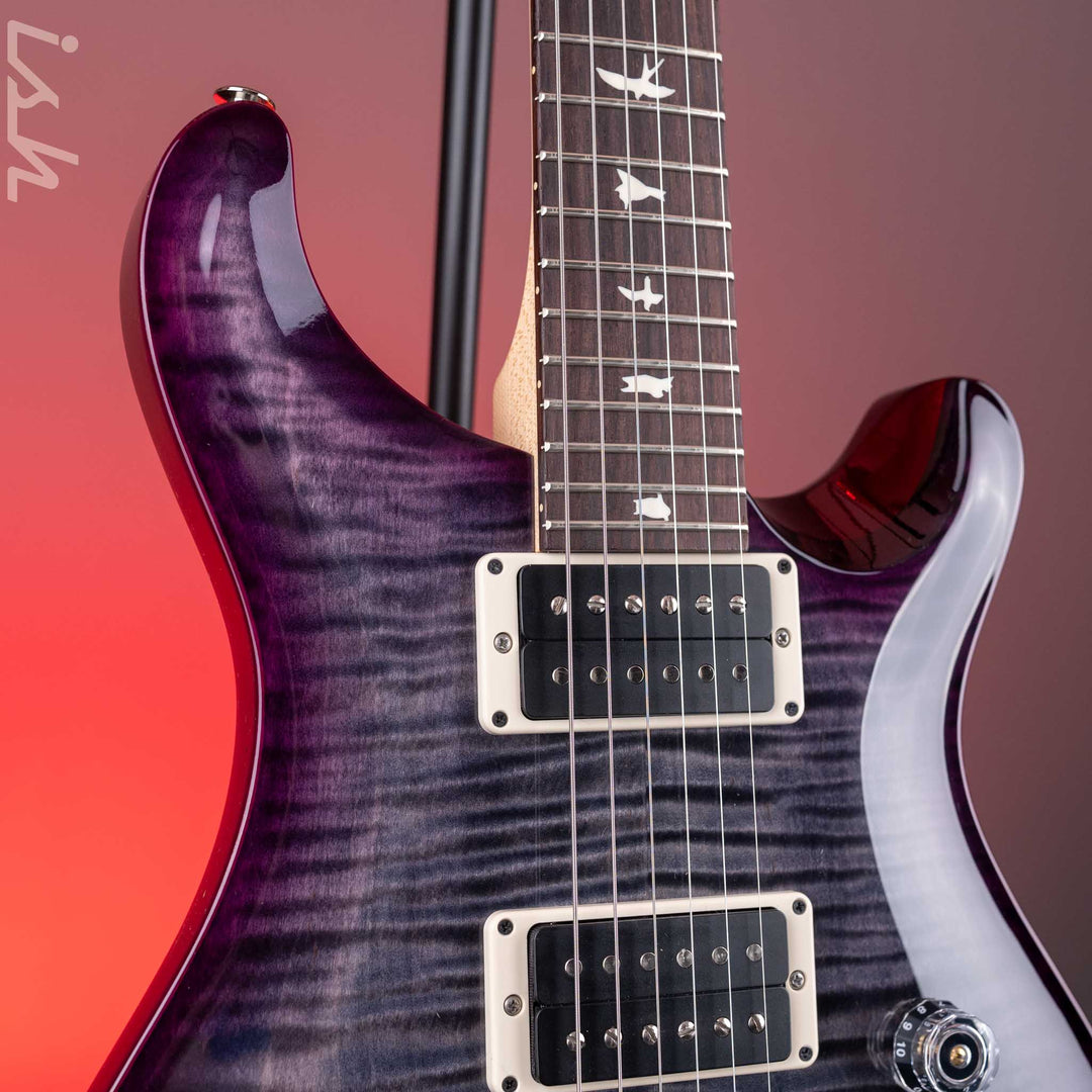 PRS CE 24 Electric Guitar - Faded Gray Black Purple Wraparound Smokeburst