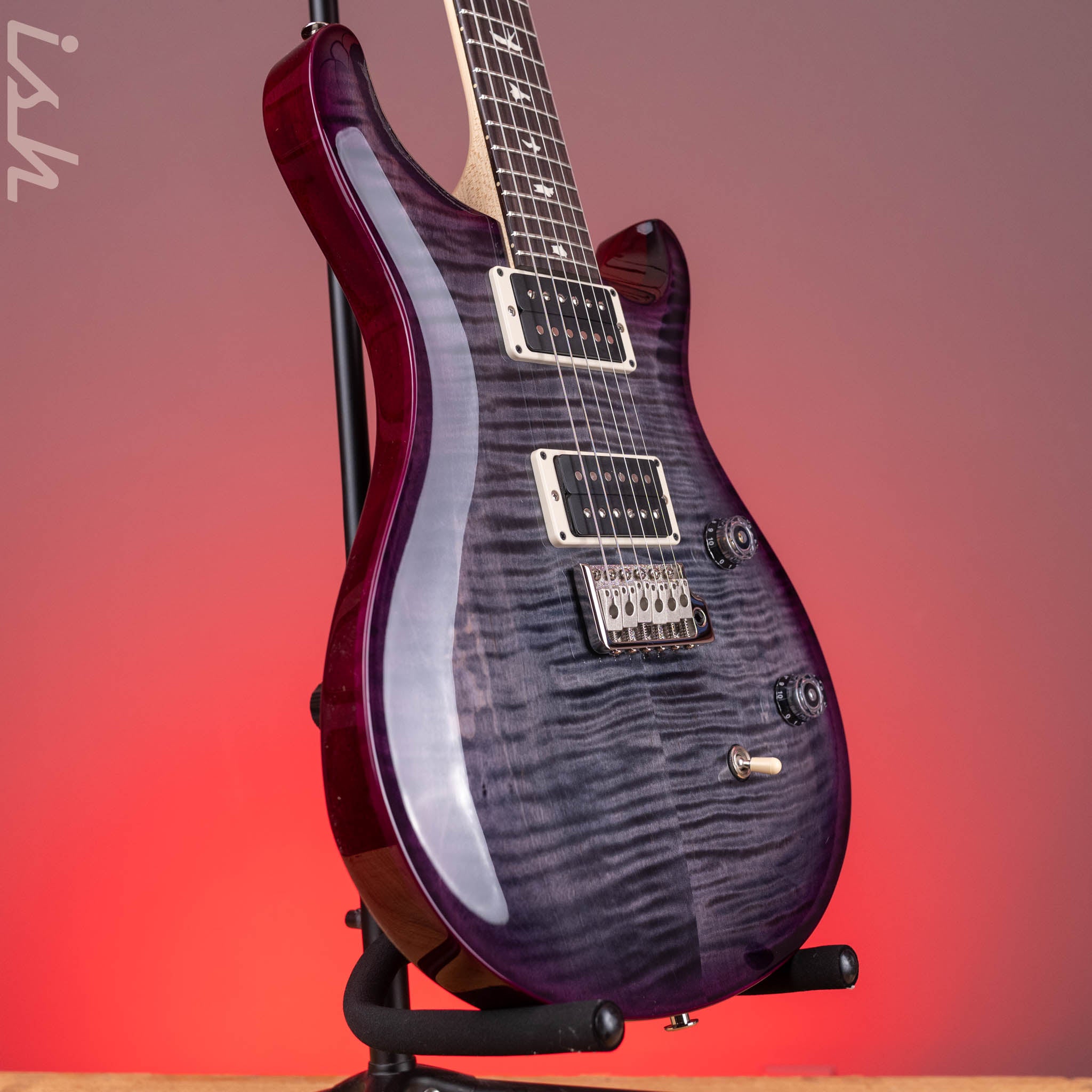PRS CE 24 Electric Guitar - Faded Gray Black Purple Wraparound
