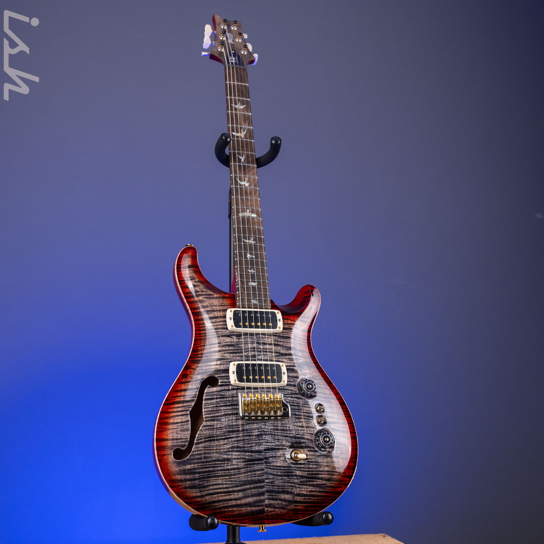 PRS Custom 24-08 Semi-Hollow 40th Anniversary Limited Edition Charcoal Tri-Color Burst