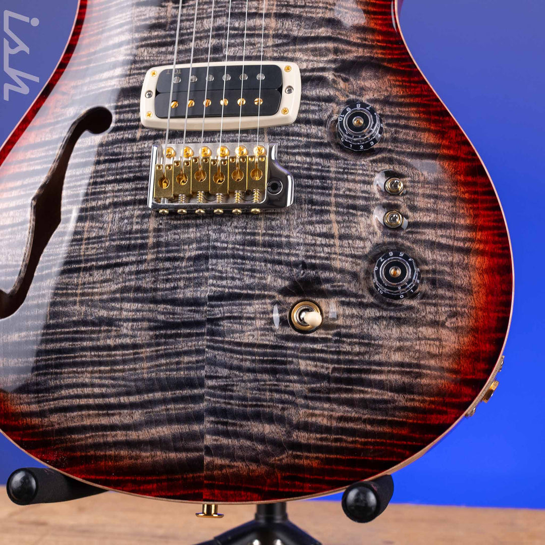 PRS Custom 24-08 Semi-Hollow 40th Anniversary Limited Edition Charcoal Tri-Color Burst