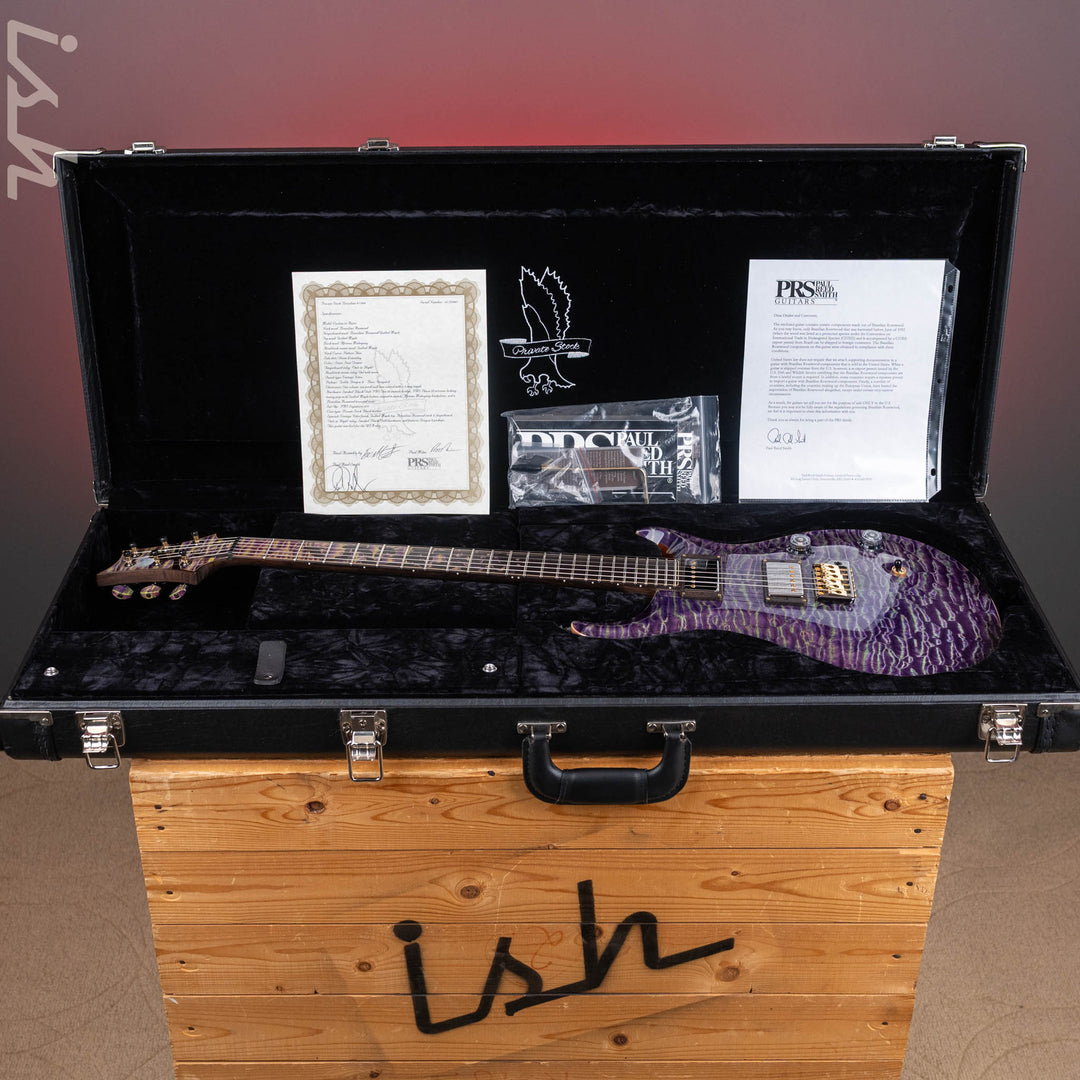 2024 PRS Private Stock Owls in Flight Custom 24 Retro Sour Grapes Brazilian Rosewood