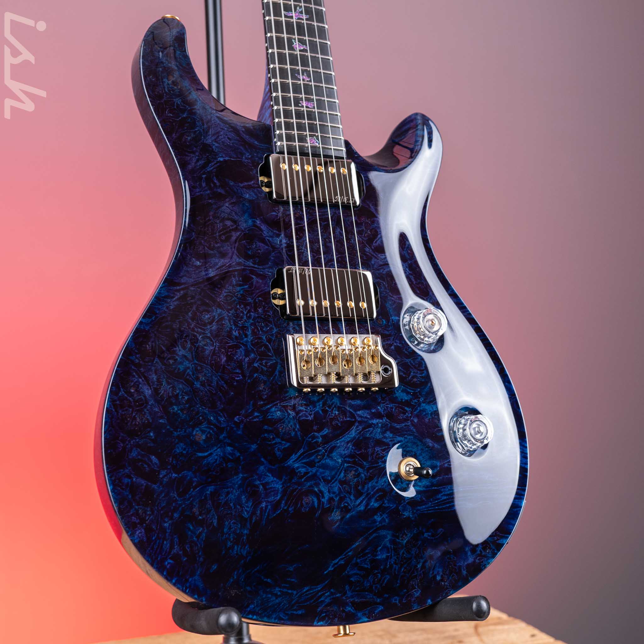 PRS Custom 24 Private Stock Aqua Violet Fade Burl – Ish Guitars