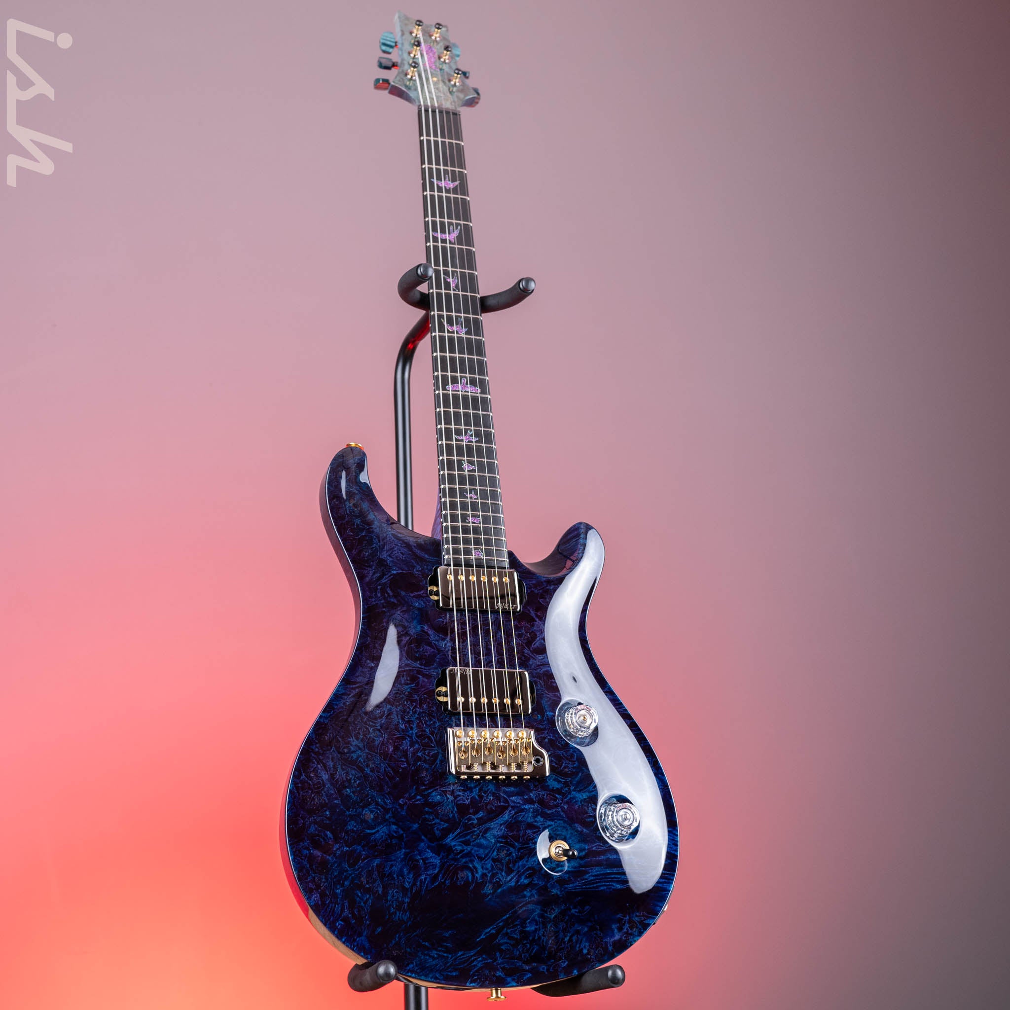 PRS Custom 24 Private Stock Aqua Violet Fade Burl – Ish Guitars