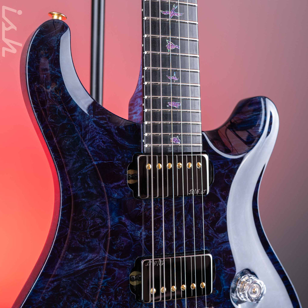 PRS Custom 24 Private Stock Aqua Violet Fade Burl