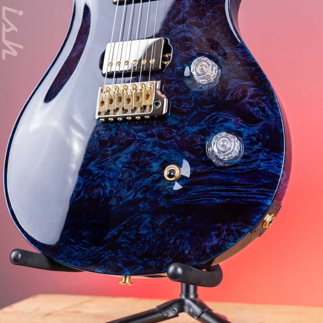 PRS Custom 24 Private Stock Aqua Violet Fade Burl