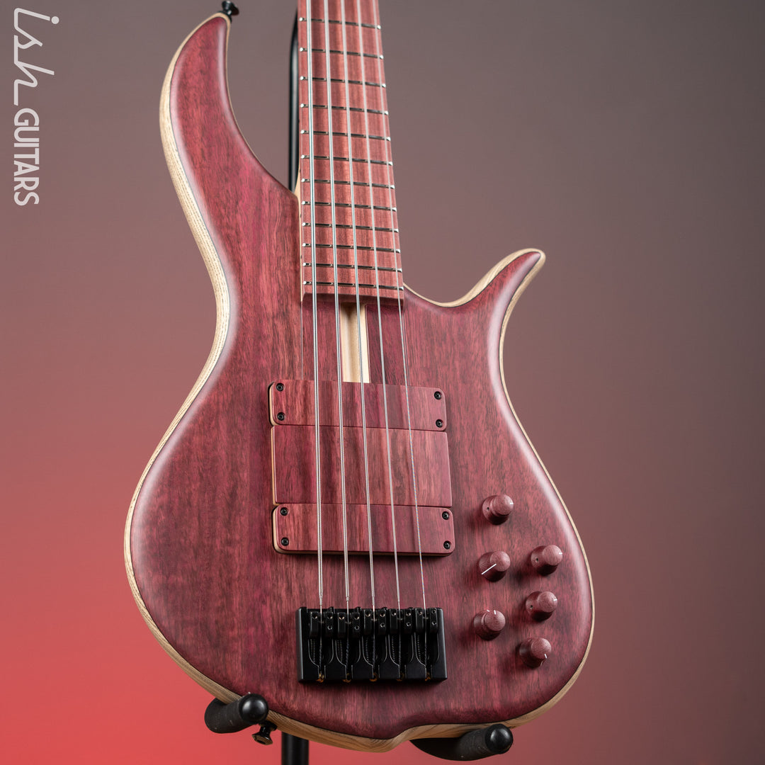 F Bass BN5 5-String Bass Natural Purpleheart – Ish Guitars