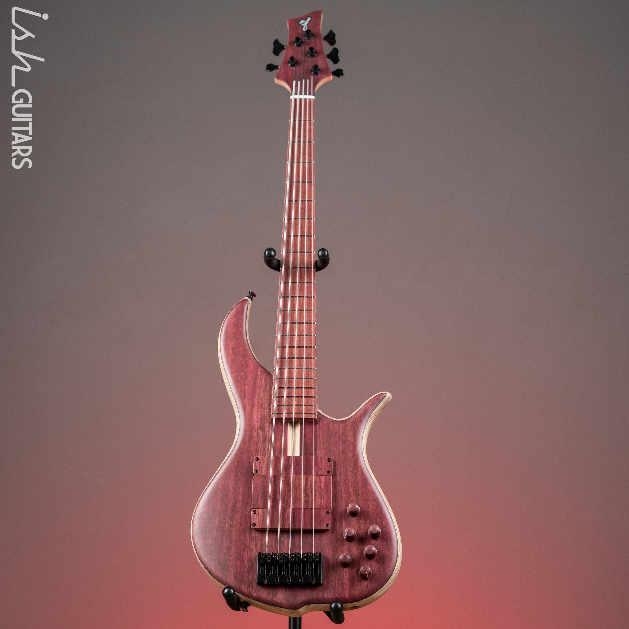 F Bass BN5 5-String Bass Natural Purpleheart – Ish Guitars
