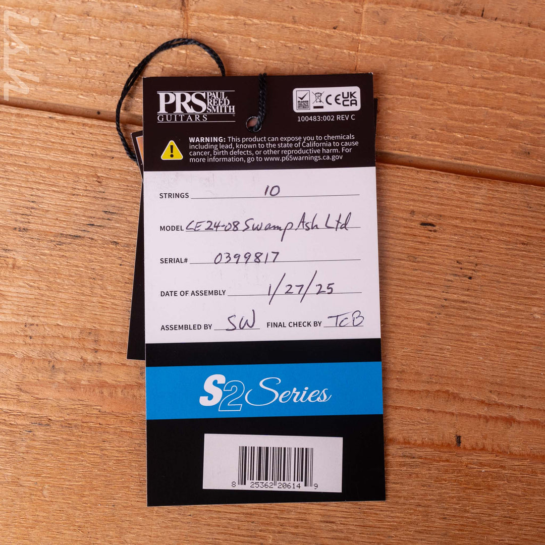 PRS CE 24-08 Swamp Ash Limited Edition Frost Blue Metallic
