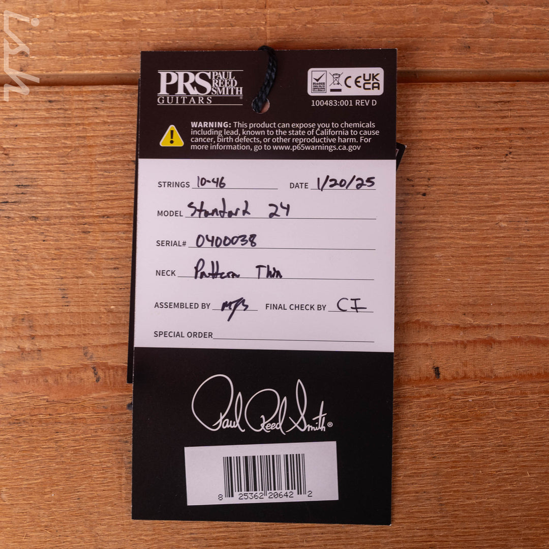 PRS Standard 24 Satin Pearl Black