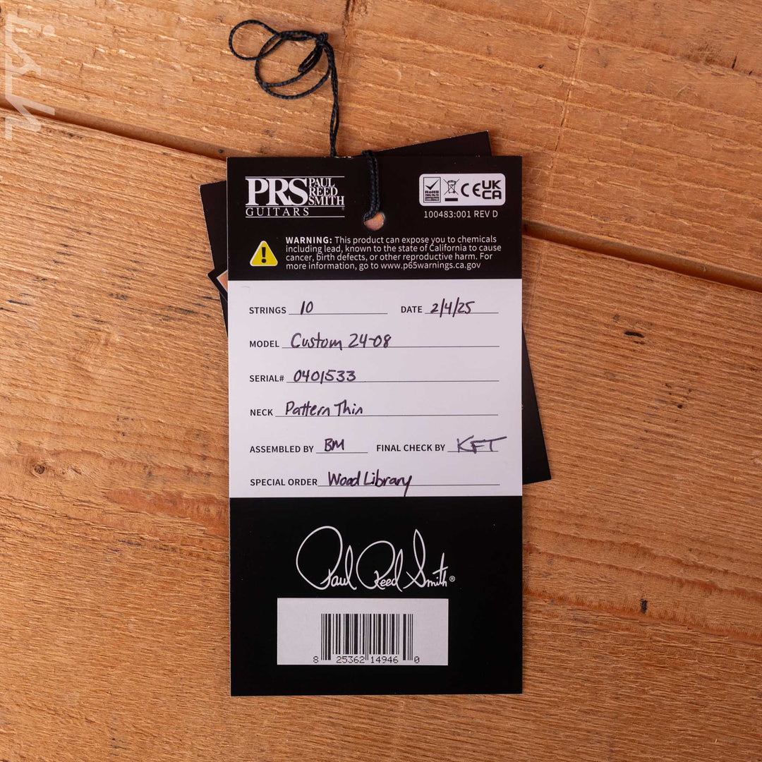 PRS Wood Library Custom 24-08 Cobalt Blue