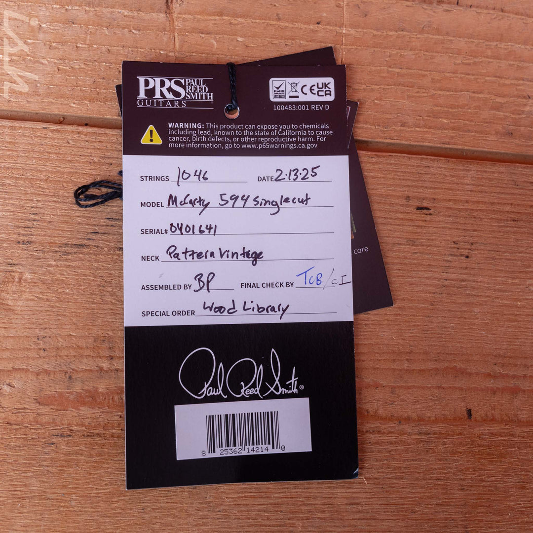 PRS Wood Library McCarty 594 Singlecut 10-Top Purple Mist