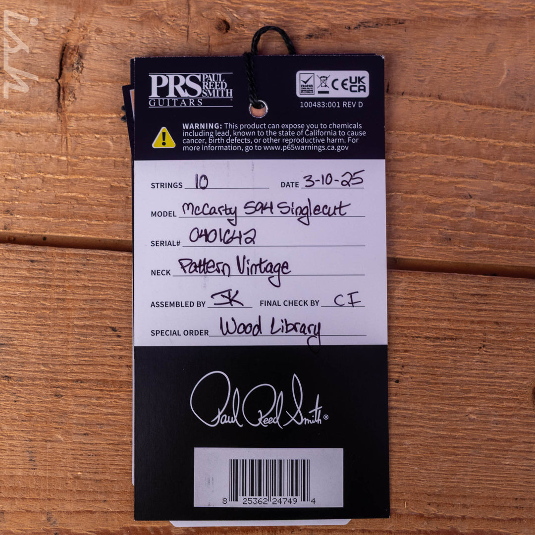 PRS Wood Library McCarty 594 Singlecut 594 10-Top Jade