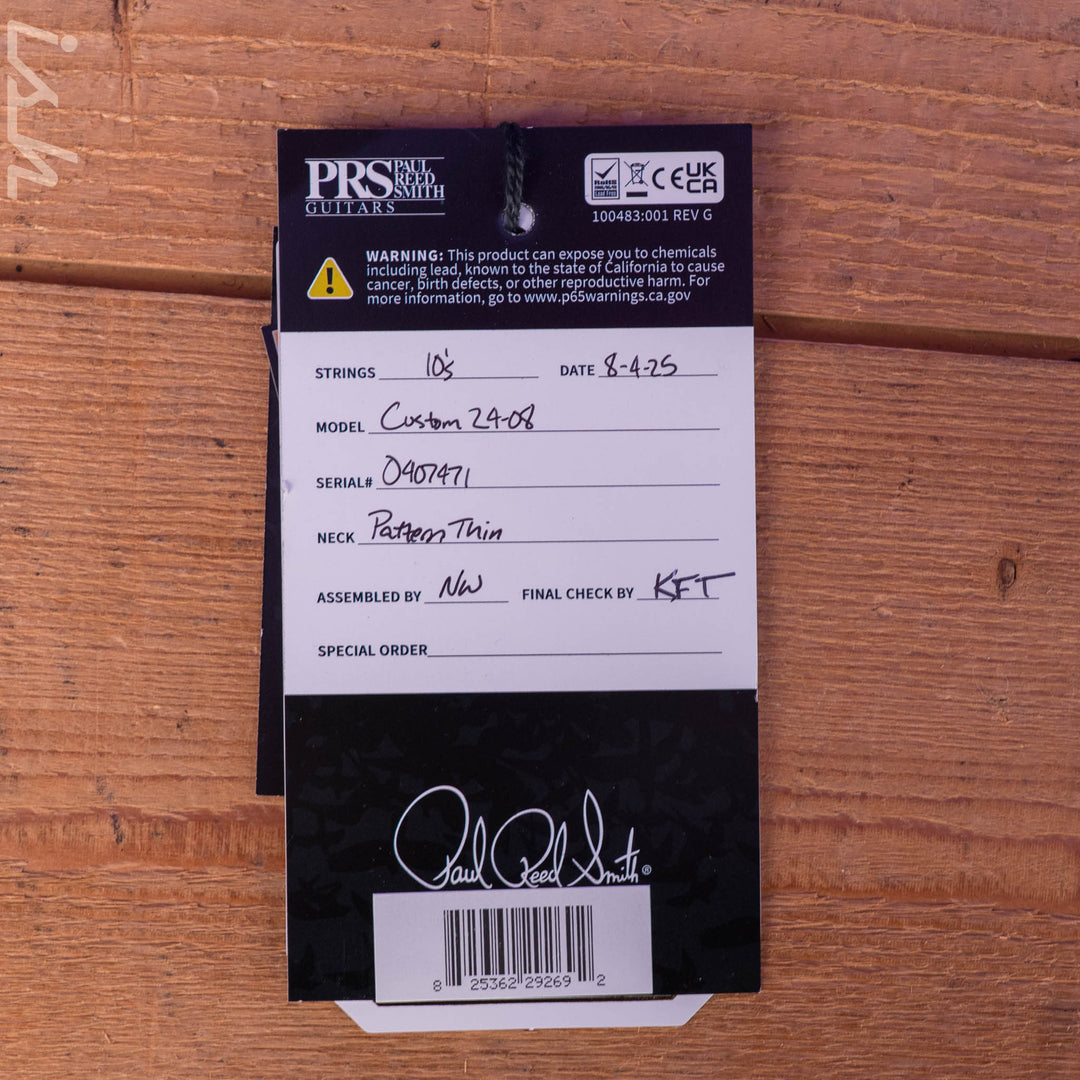 PRS Custom 24-08 Black Rainbow Holoflake Custom Color 85/15s