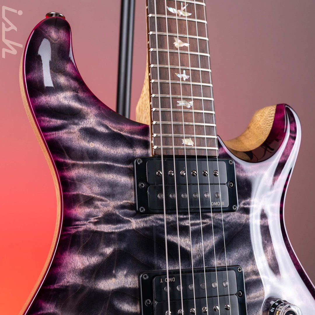 PRS Custom 24 Wood Library 10-Top Quilt Charcoal Purple Burst