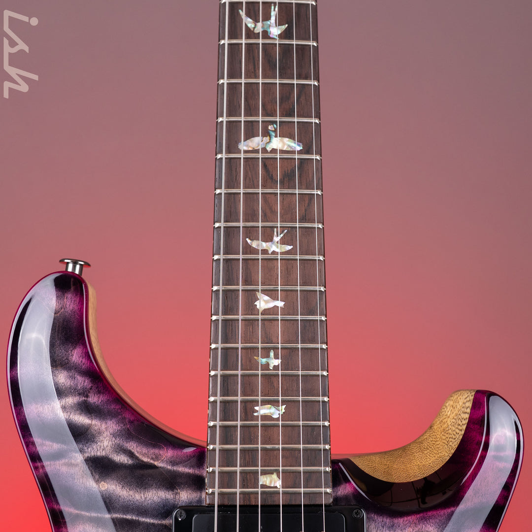 PRS Custom 24 Wood Library 10-Top Quilt Charcoal Purple Burst