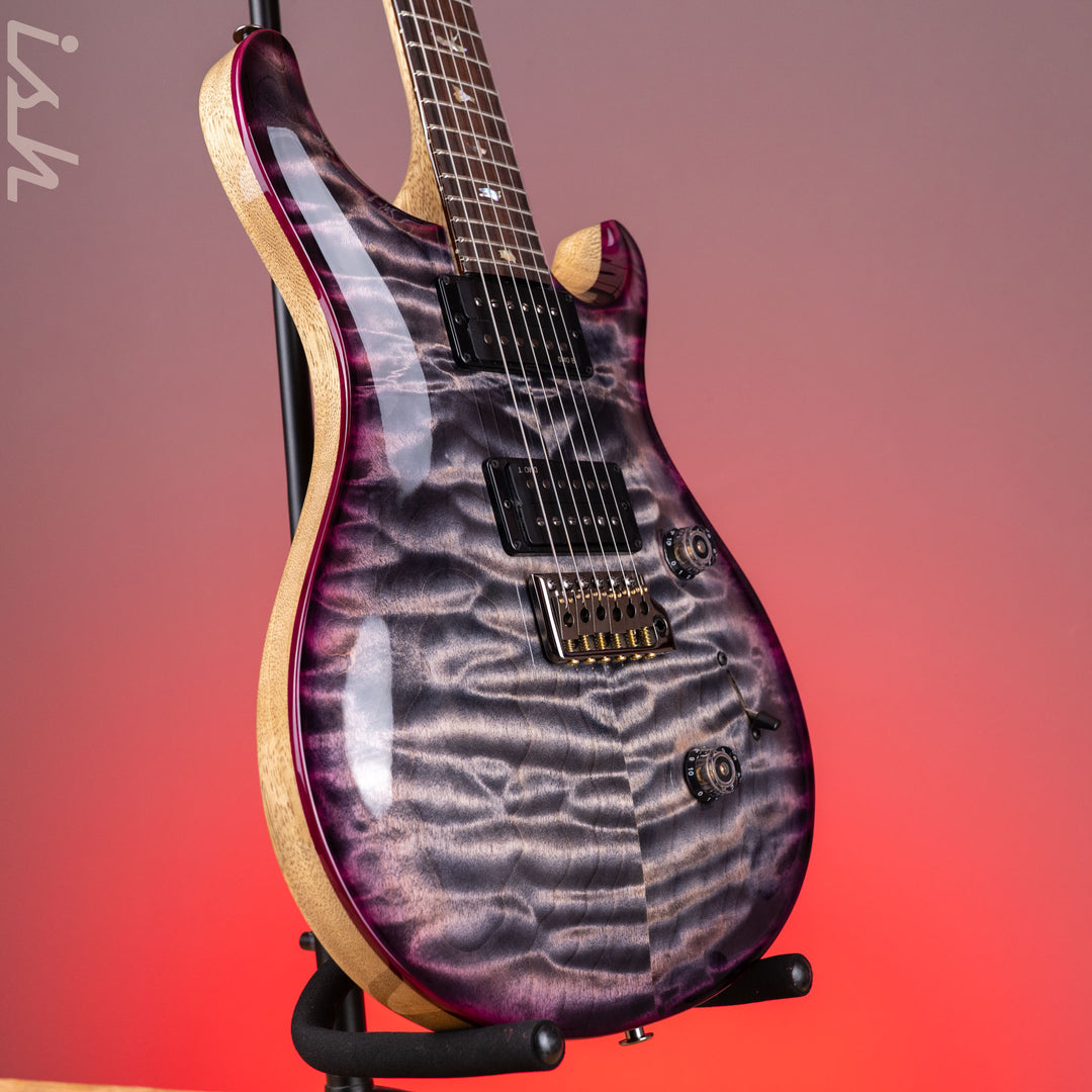 PRS Custom 24 Wood Library 10-Top Quilt Charcoal Purple Burst